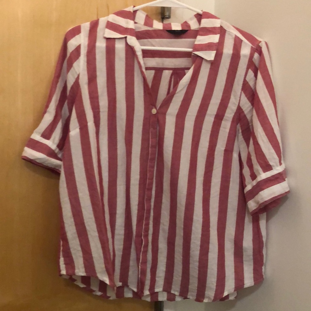 J crew striped button down shirt
